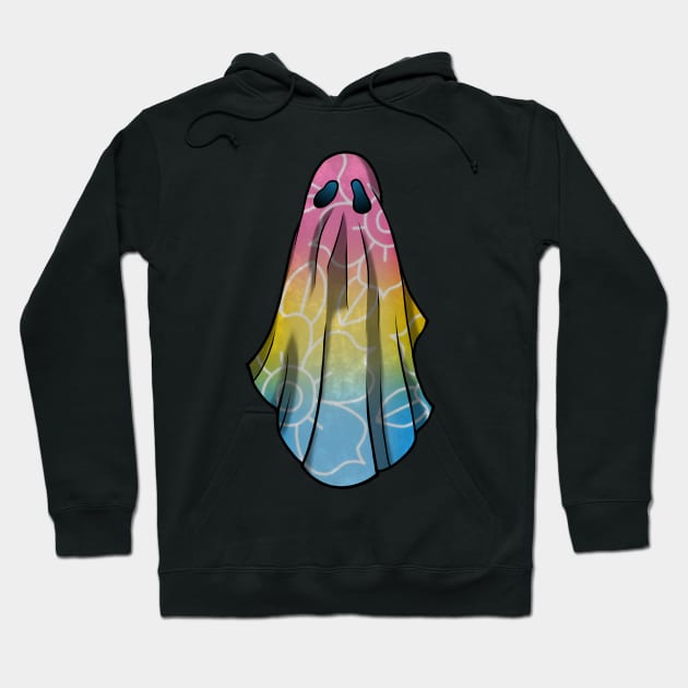 Pansexual Pride Flowery Ghost Hoodie by saltuurn